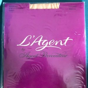 L’agent by Agent Provocateur Hosiery Seam&Heel Stretch Stockings 20D Nude/Red